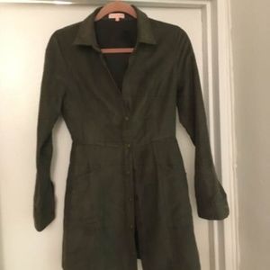 re:named Size S Faux Suede Long Sleeve  shirt dres
